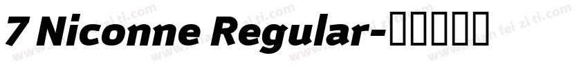 7 Niconne Regular字体转换
